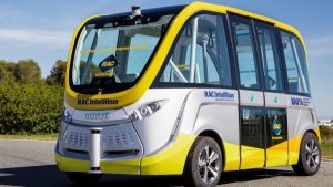  The RAC Intellibus™ is able to carry 11 passengers and reach speeds of 45 km/hr. [Images credit: RAC]